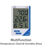 Thermomate Digital Room Thermometer With Humidity Indicator And Clock Indoor For Room KT 908 Thermometer