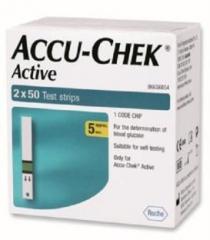 Accu Check 100 Test Strips For Active Glucometer