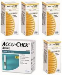 Accu Check Active 100 Strips & 4 Packs of 25 Lancets Glucometer