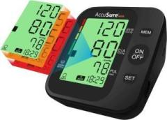 Accusure AS05 3 Color Smart Display Technology Adjustable Arm Cuff Digital Blood Pressure with Option For Micro Usb Port Bp Monitor