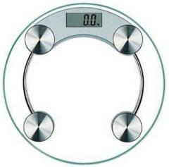 Acm NS 216 Personal Weight Machine 8mm Thick Round Transparent Glass Weighing Scale for home gym fitness Weighing Scale