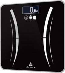 Activex SAVVY Smart Digital Body Fat Wireless Personal Weighing Scale Black Body Fat Analyzer