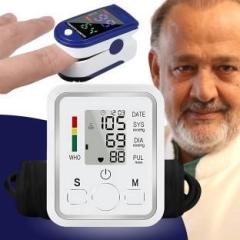 Aika AK 555 Fully Automatic Digital BP Monitor with Large Display, Voice Broadcast & AK 32 Digital Oximeter Bp Monitor