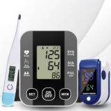 Aika Digital Display Automatic Rechargeable Latest Technology BP Monitor, Digital Thermometer & Finger Tip Pulse Oximeter Meter SpO2 Heart Rate Monitor Bp Monitor