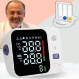 Aika Rechargeable Digital Blood Pressure Monitor with Dual Power Options & Three Ball Spirometer for Respiratory Exercise and Lung Health I Bp Monitor