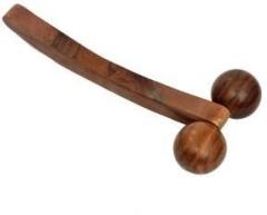 All About Wood MASSAGER 02 Sheesham Wooden Long Handle Hand Roller Body Massager Stress Relief Acupressure Massager