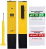 Capital PH Meter With Care Box PH Meter With Care Box 0.0 14.0 High Accuracy Digital Ph Meter With ATC Hydroponic Water Quality Testing Equipment Portable Pocket Handheld Pen Type PH Meter To Measure Liquid, Purity, Acidity, Alkalinity Thermometer