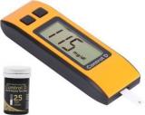 Control D Orange Digital Glucose Blood Sugar testing Monitor Machine with 25 Strips Glucometer