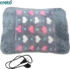 Creto Velvet Fur Gel Heat Bag for Full Body Pain Relief Electric 1 L Hot Water Bag