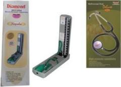 Diamond Mercury Regular Model BPMR112 with Original brand Stethoscope ST0012 Combo Kit Bp Monitor