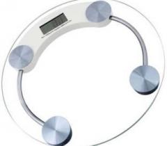 Emmquor Health Human Body Digital Weight Machine 8mm Round Transparent Glass Weighing Scale