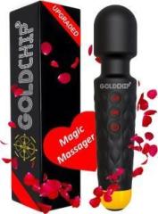 Goldchip Personal Body Wand Massager For Woman & Men | UPGREDED MEMORY & RESET FUNCTION | 28 Vibration Modes | Waterproof | 1 Year Replacement Guarantee | Massager