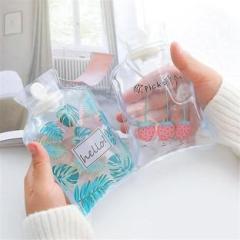 Hapani Small Mini Size Cute Cartoon Designs Printing Transparent Hot & Cold Water Bag non electric 300 ml Hot Water Bag