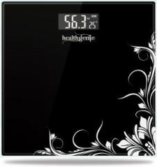 Healthgenie Rechargeable Digital Personal Scale for Human Body with Room Temperature Display Weighing Scale