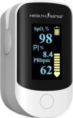 Healthsense Fingertip Pulse Oximeter and SpO2 Blood Oxygen Saturation Monitor With Plethysmograph and PI Four Directional OLED Display Pulse Oximeter