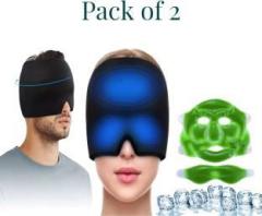 Hexa Hub Migraine headache relief gel cap + Alovera face mask Cool face mask Migrain relief cap Pack