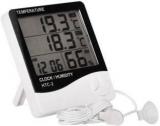 Htc II Htc 2 Digital Indoor Outdoor Thermo/Hygrometer Humidity Tester With Clock Large 3 Line LCD Display Thermometer