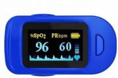 Huge Mart Fingertip Pulse Oximeter IN WHITE & BLUE Color Pulse Oximeter