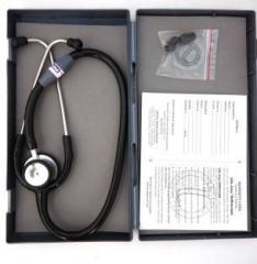 Lifeline BETA STH014 Aluminium Chest Piece with Silver Matt Finish Sensitive Diaphragm Stethoscope Black Acoustic Stethoscope