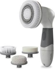 Lifelong LLM621 Electric Portable Face Massager Machine Brush for Women with 4 heads for Cleansing, Scrubbing and Exfoliating Massager