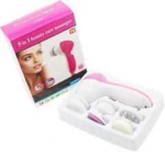 Neyma 5 IN 1 Massager then spread skincare cream or cleanser on the head of brush Massager