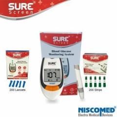 Niscomed Blood Glucose Machine With 200 Glucometer