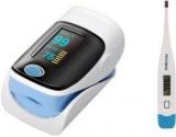 Niscomed Professional Series Finger Tip Pulse Oximeter With Audio Visual Alarm And Including Digital Thermometer Pulse Oximeter