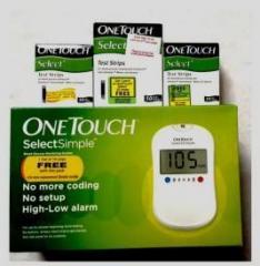 One Touch Select Simple Glucometer with 70 Test Strips Glucometer