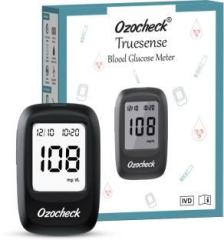 Ozocheck Easytouch Full Set for Blood Sugar Testing + Carrying case + 10 test Strips + lancing device + Lancet | Instant Results Glucometer