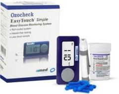 Ozocheck Full Set for Blood Sugar Testing | Carrying case + test Strips + lancing device + Lancet | Instant Results Glucometer