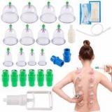 R A Products 12 Cupping .. . . 12 Cups Chinese Traditional Healthy Body Vacuum Acupuncture Cupping Suction Therapy Body Massager Deep Tissue Muscle Relaxer Set Massager