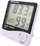 Rd World HTC I Digital Thermo/Hygrometer Humidity Tester With Clock Large 2 Line LCD Display Thermometer Thermometer