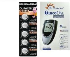 Rsc Healthcare Dr. Morepen Glucometer with DURACELL CR 2032 COIN CELL Glucometer