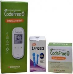 Sd Glucometer With 60 Test Strips, 110 Sd Lancets Glucometer