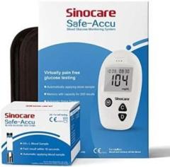 Sinocare Safe Accu Glucometer with 50 Strips Glucometer