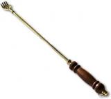 Skywalk High Quality Antique Style Brass Back Scratcher With Wooden Handle High Quality Antique Style Brass Back Scratcher With Wooden Handle Massager