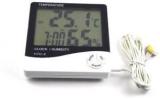 Thermomate Digital Hygrometer Thermometer With Clock LCD Display Wall Mount, Room RT20 Thermometer