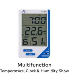 Thermomate digital room thermometer with humidity indicator and clock indoor for room KT 908 Thermometer