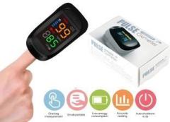 Tous Black Digital Smart Fingertip Pulse Oximeter SpO2 Heart Pulse Rate Monitor Pulse Oximeter