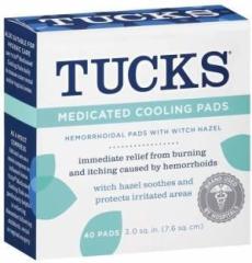 Tucks Hemorrhoidal Pads With Witch Hazel 40 count Cooling pads Pack