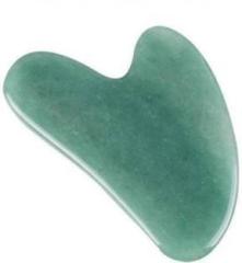 Wuxxa PURE JADE GUASHA Gua Sha Stone | Face Massage Tool Original | Green Jade | Scraping | Heart shaped | for Body Skin Beauty Facial | Face Slimming | Board Massager GuaSha Massager