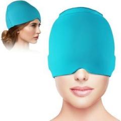 Zovilstore Head Ice Pack for Puffy Eyes, Tension, Headaches, Migraines, Sinus & Stress Relief Hat Pack