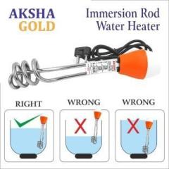 Aksha Gold 1000 Watt Shock Proof & Water Proof Copper used for| kette| portable| copper rod| for bathroom| coil Ak SC1000WSR01 1000 W immersion heater rod (Heating Element)