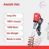 Amtek 1500 Watt ISI Mark High Quality Immersion Waterproof & Shockproof Rod RED Shock Proof Immersion Heater Rod (Water)