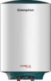 Crompton 10 Litres Amica Plus 10L With Superior Glasslined Technology And Free Installation Storage Water Heater (White, Green)