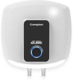 Crompton 10 Litres Solarium Qube Storage Water Heater (White, Black)