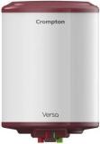 Crompton 10 Litres Versa ASWH 3510 Powerful Heating Rust Proof Plastic Body White & Maroon Storage Water Heater (White)