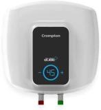 Crompton 15 Litres Solarium Qube Plus 15 L With LED Display Storage Water Heater (White, Black)