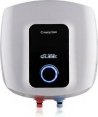 Crompton 15 Litres Solarium Qube with 5 Star Rating Energy Saving Storage Water Heater (White Black)