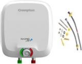 Crompton 6 Litres Rapidjet Plus 6 L 5 Star Rated With Copper Heating Element Storage Water Heater (Free Installation And Connection Pipes, White)